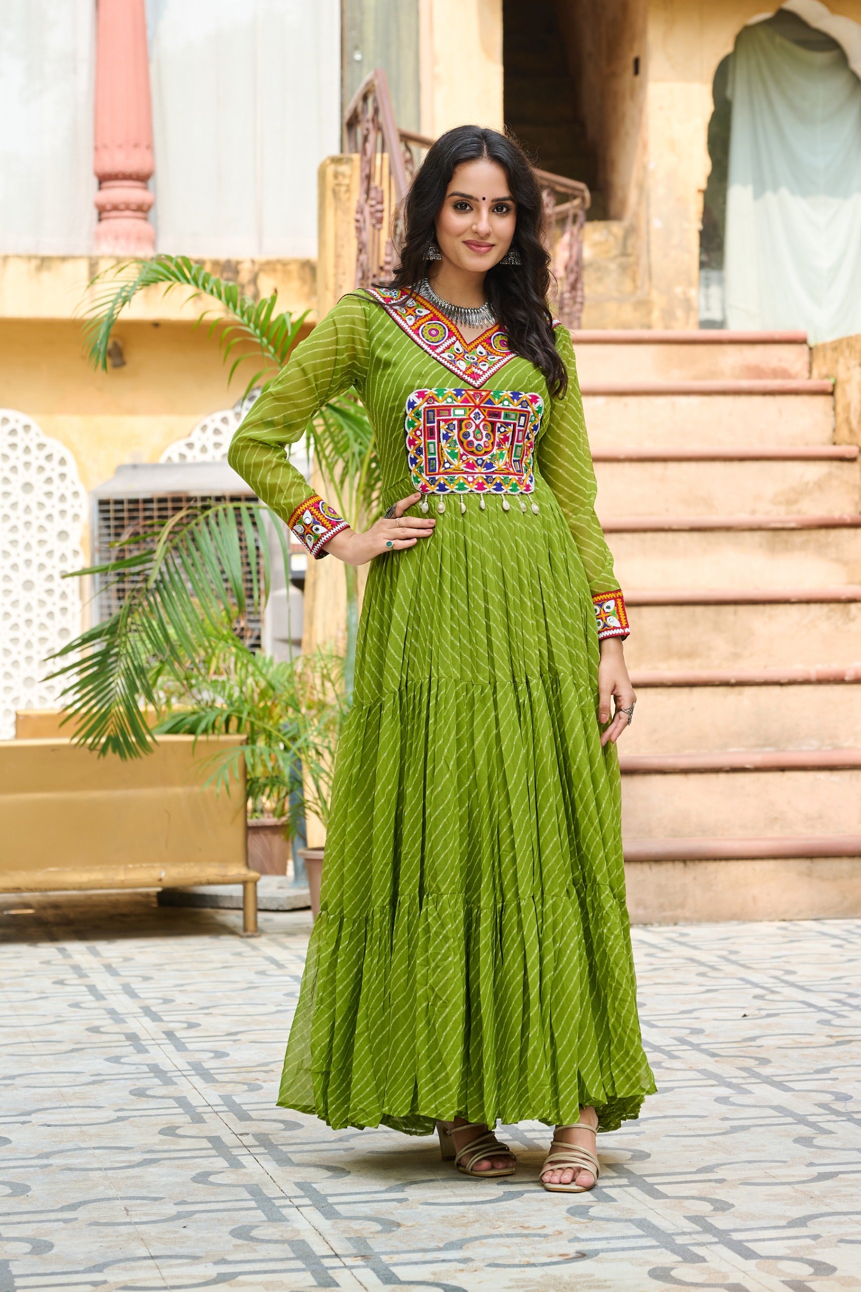 vastralyn  Faux Georgette Gown 