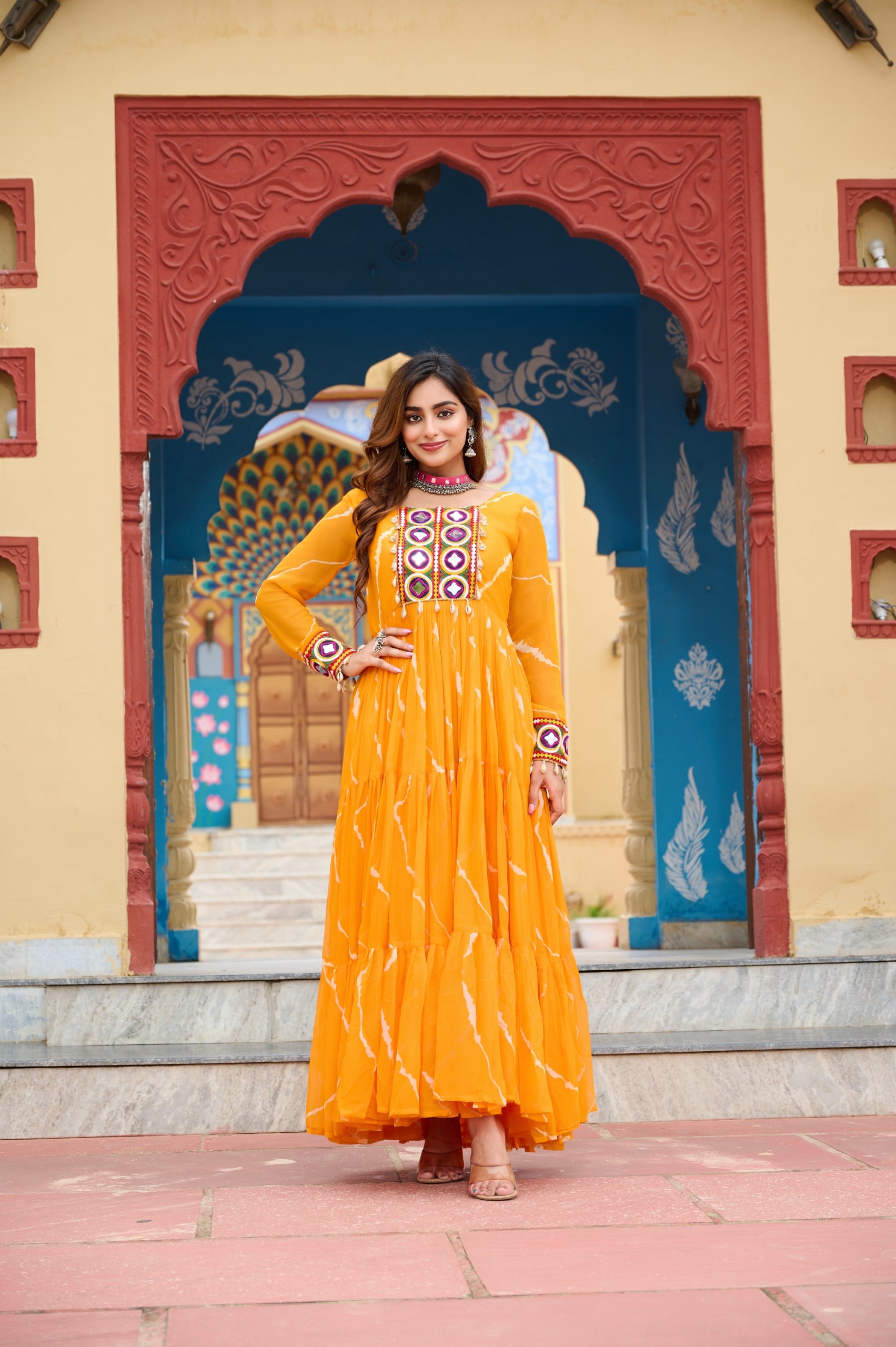  faux georgette gown