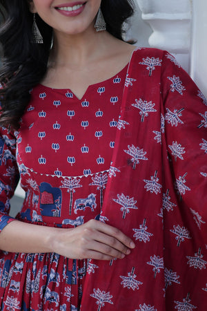 cotton kurta set with dupatta