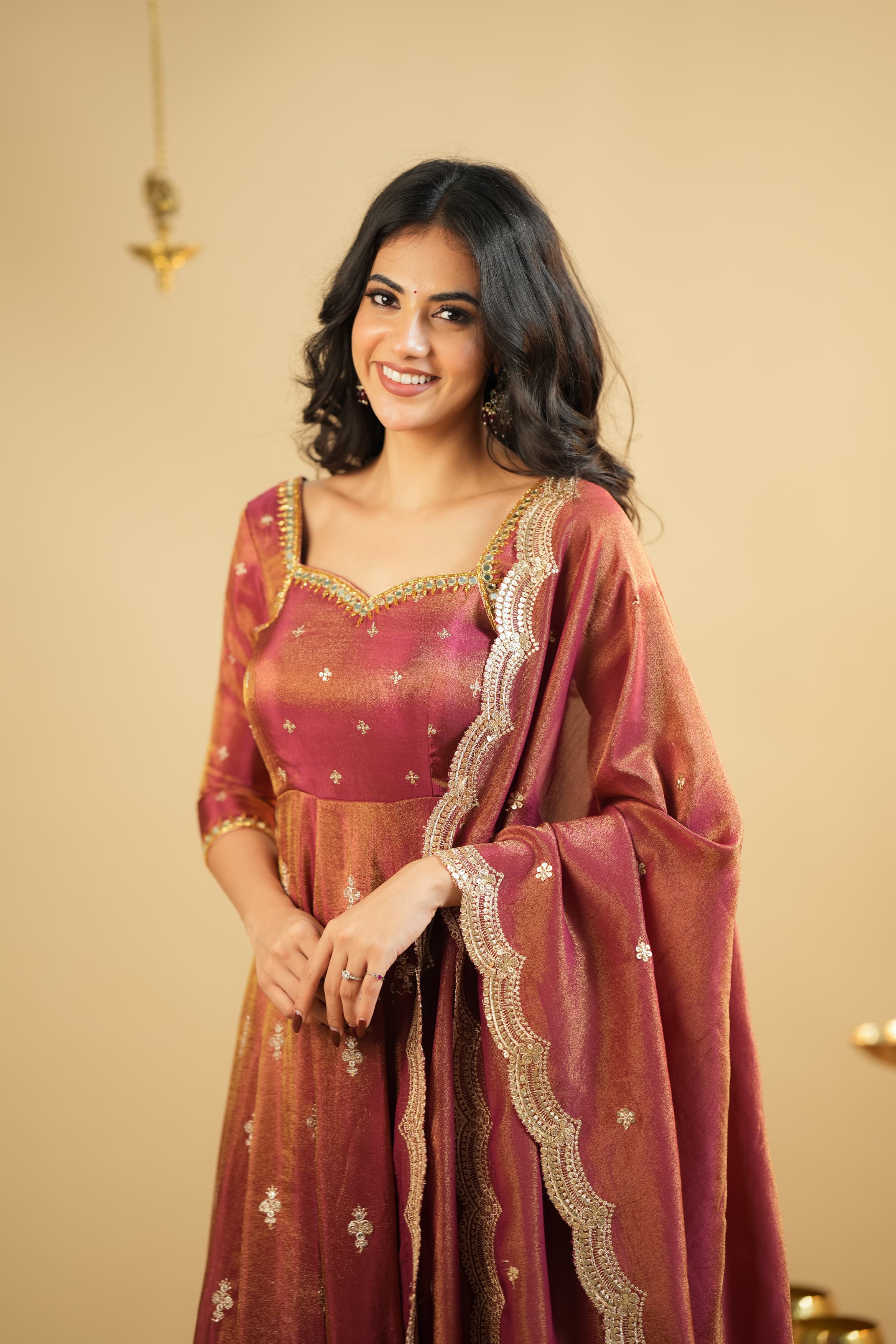  embroidered anarkali for wedding
