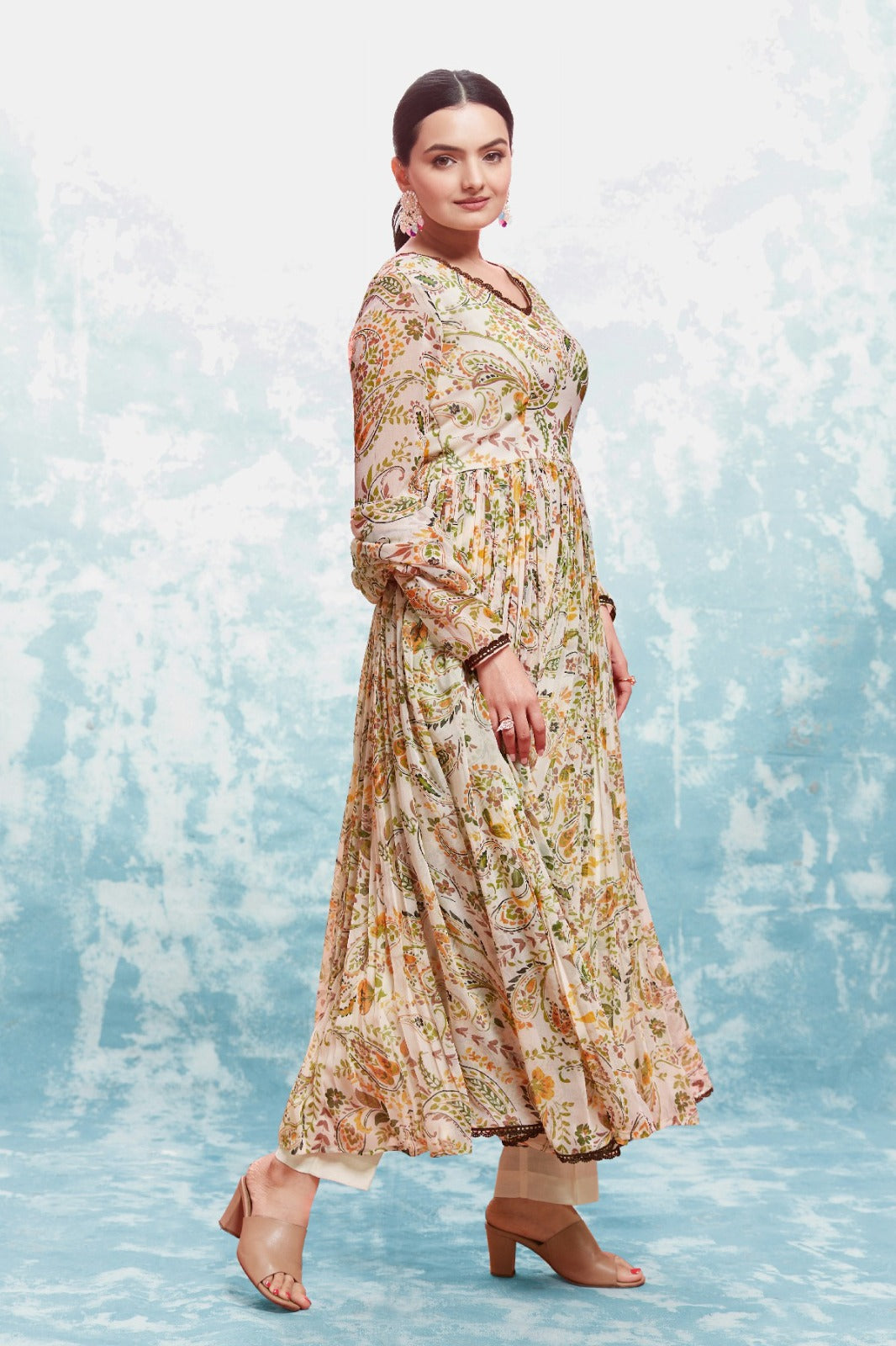 3 piece kurti set myntra