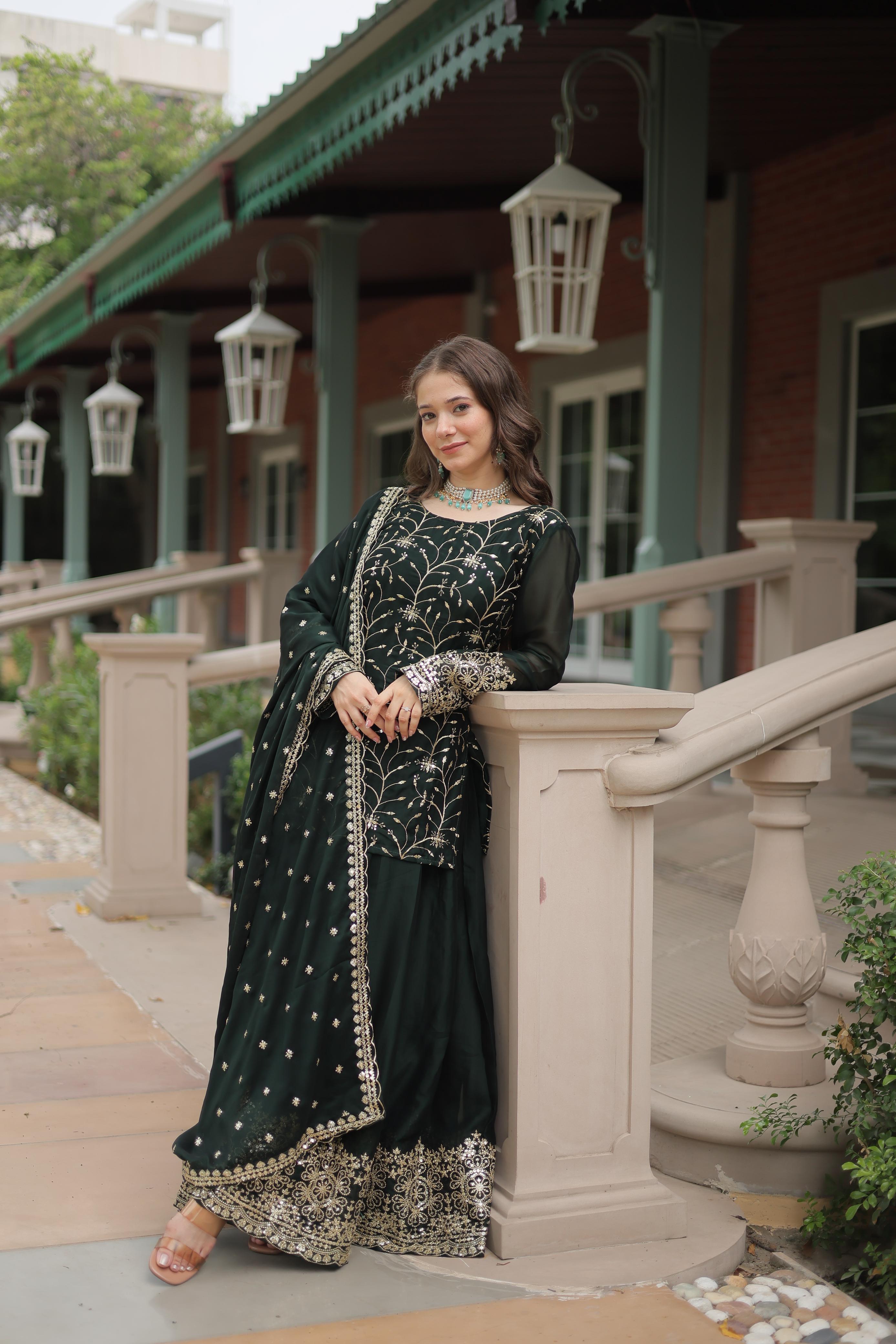 readymade plazzo kurti combo