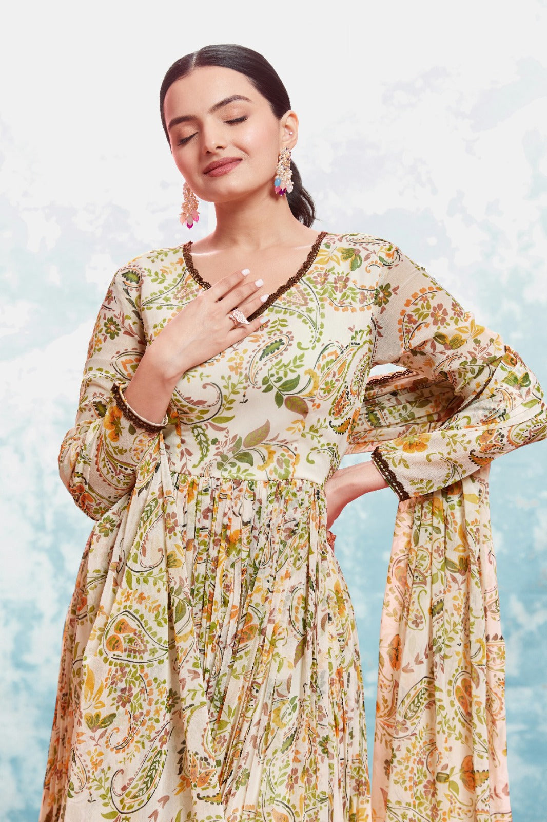 libas kurti pant set with dupatta
