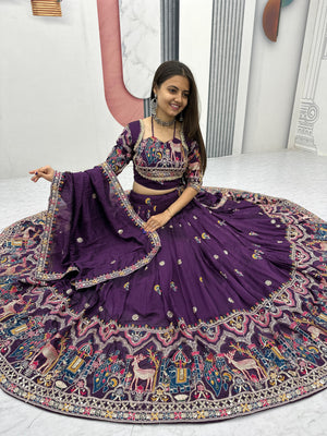 purple lehenga choli set