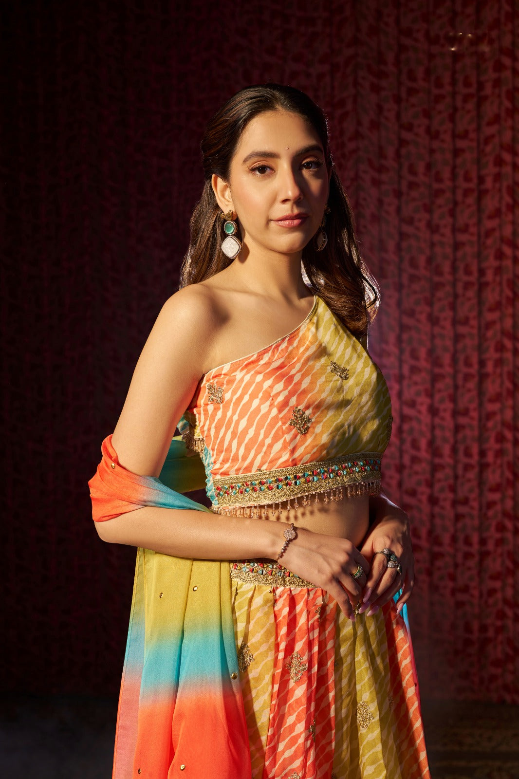 Organza lehenga set