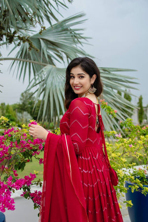 embroidered georgette suit