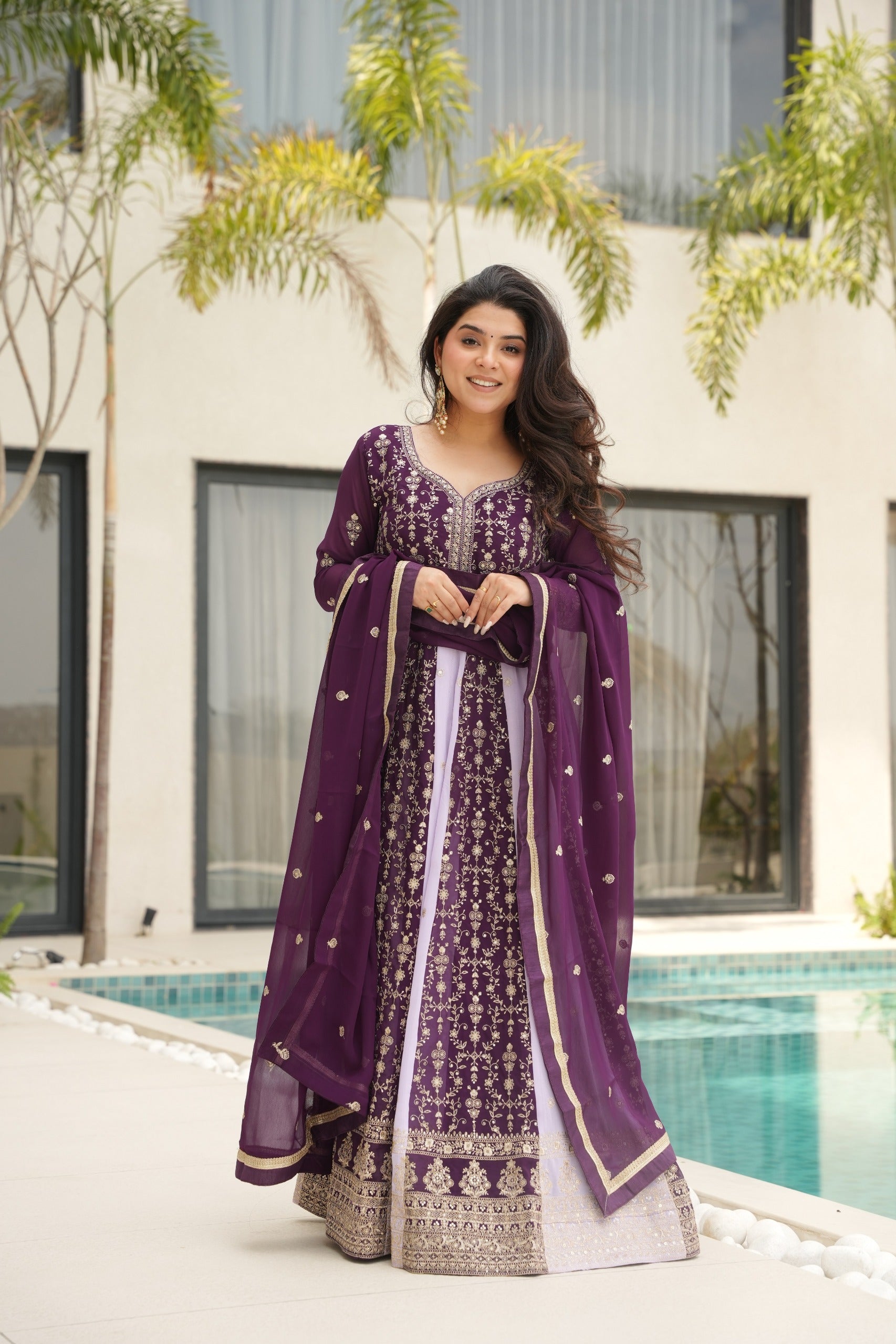 Faux Blooming With Zari gown