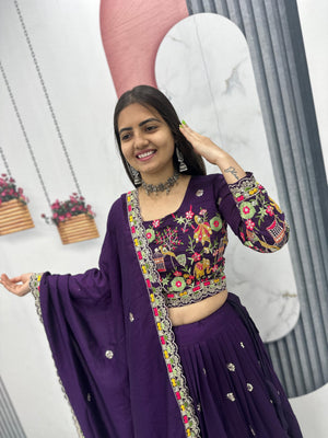 chinon silk lehenga choli online 