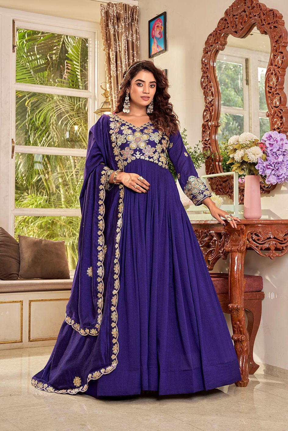 latest-purple-gown-for-women