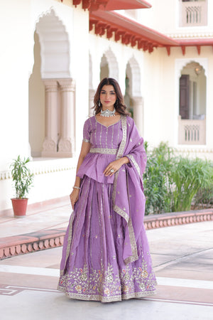 Traditional gold crush lehenga set