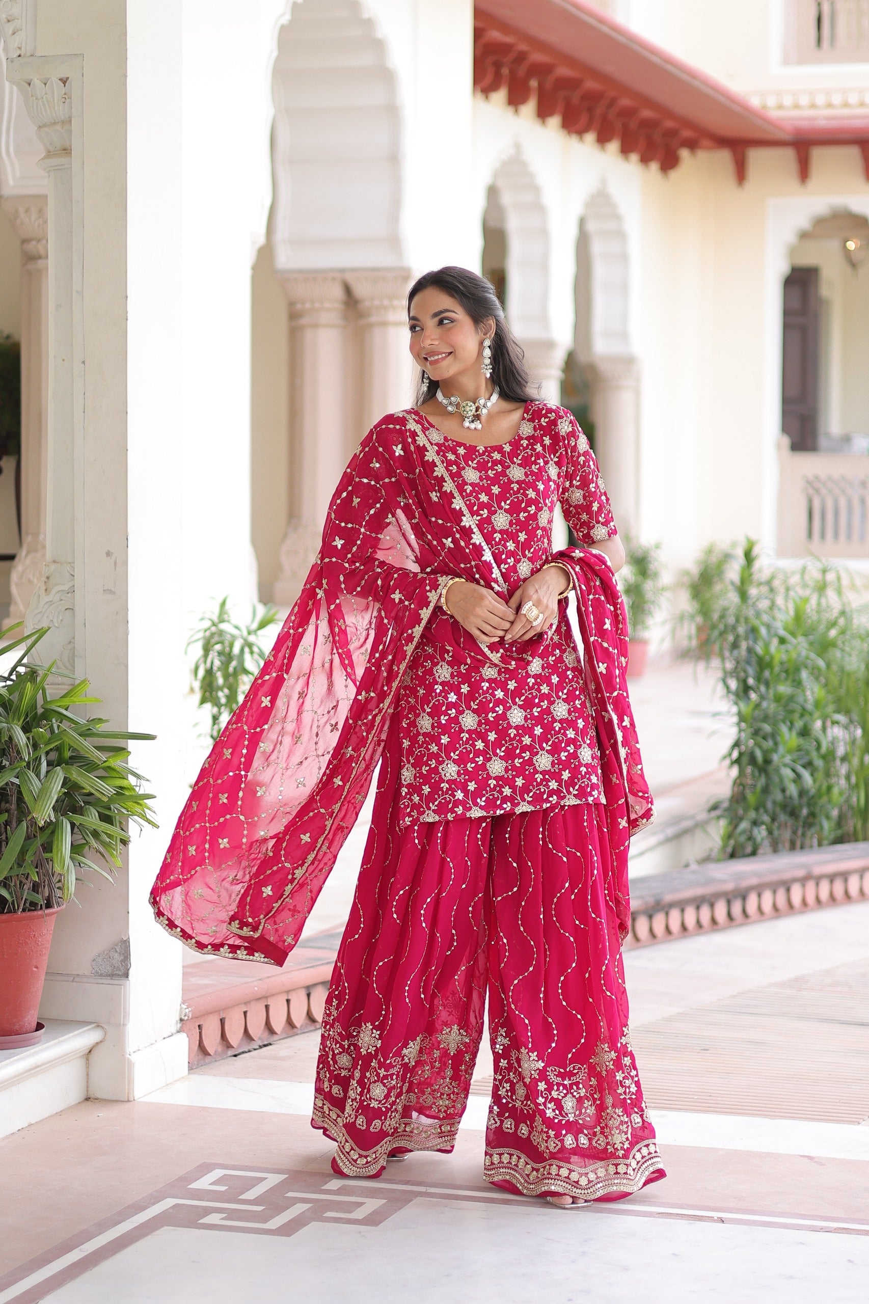 Festive wear kurti sharara for women
