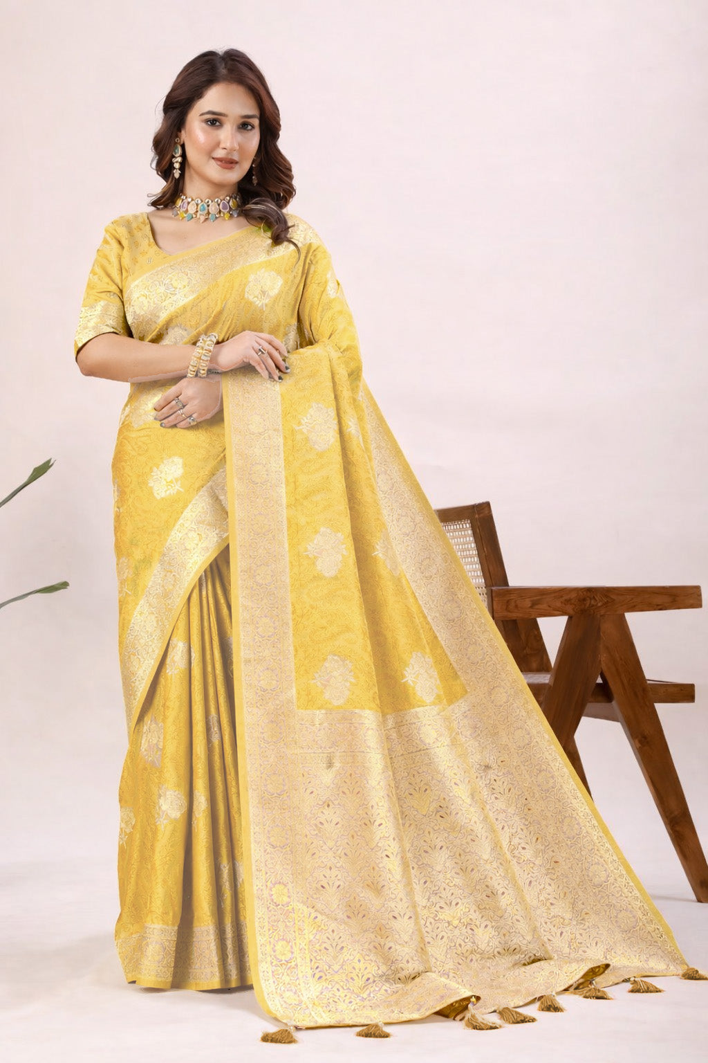 Party wear silk saree with blouse